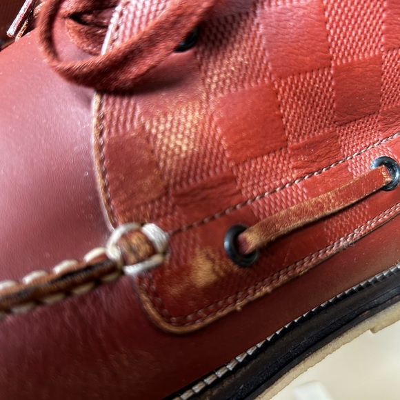 Louis Vuitton Brown Damier Ankle Top Boots - Picture 7 of 11